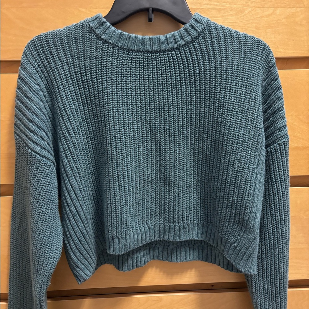 LA Hearts Teal Crew Neck Sweater